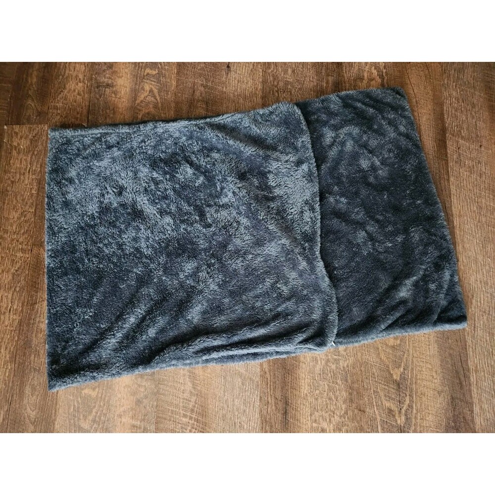 Gray Fleece Body Pillow Cover EUC